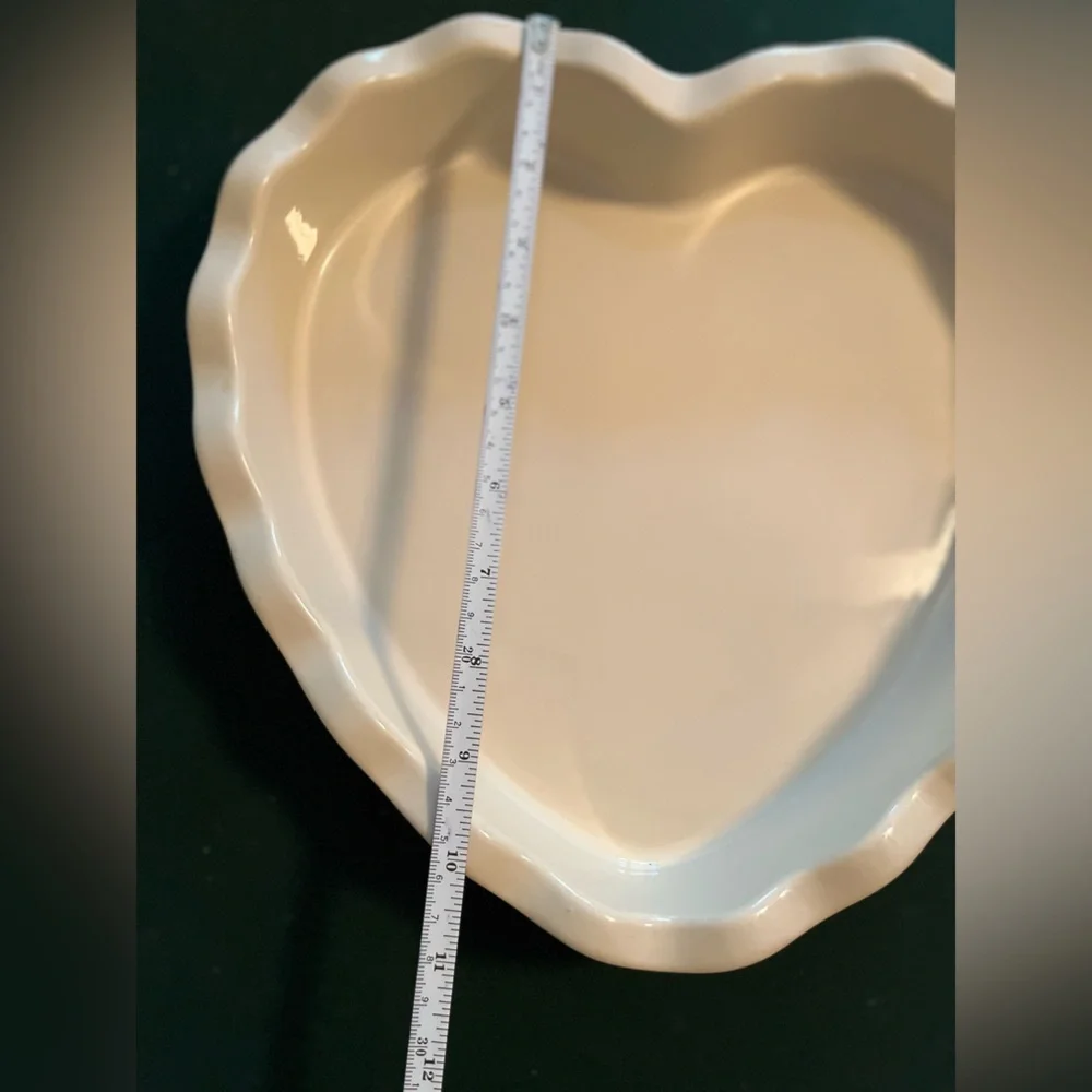 Emile Henry from Williams Sonoma Heart-Shaped White Ceramic Pie Dish